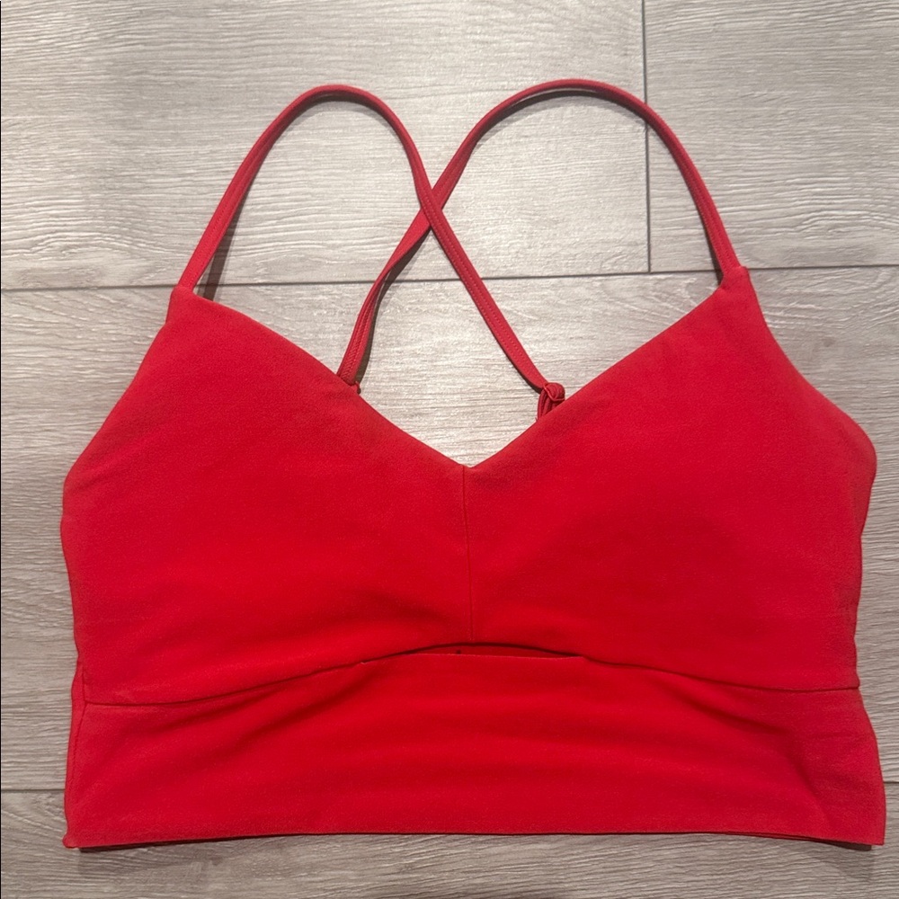 ALO Yoga Red Crisscross Strappy Bralette